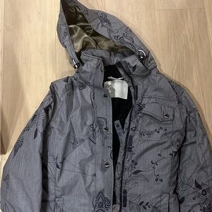Orage Gray Floral Ski Jacket